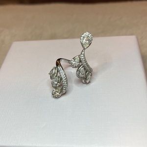 Skydiamond Sterling Silver Adjustable Ring